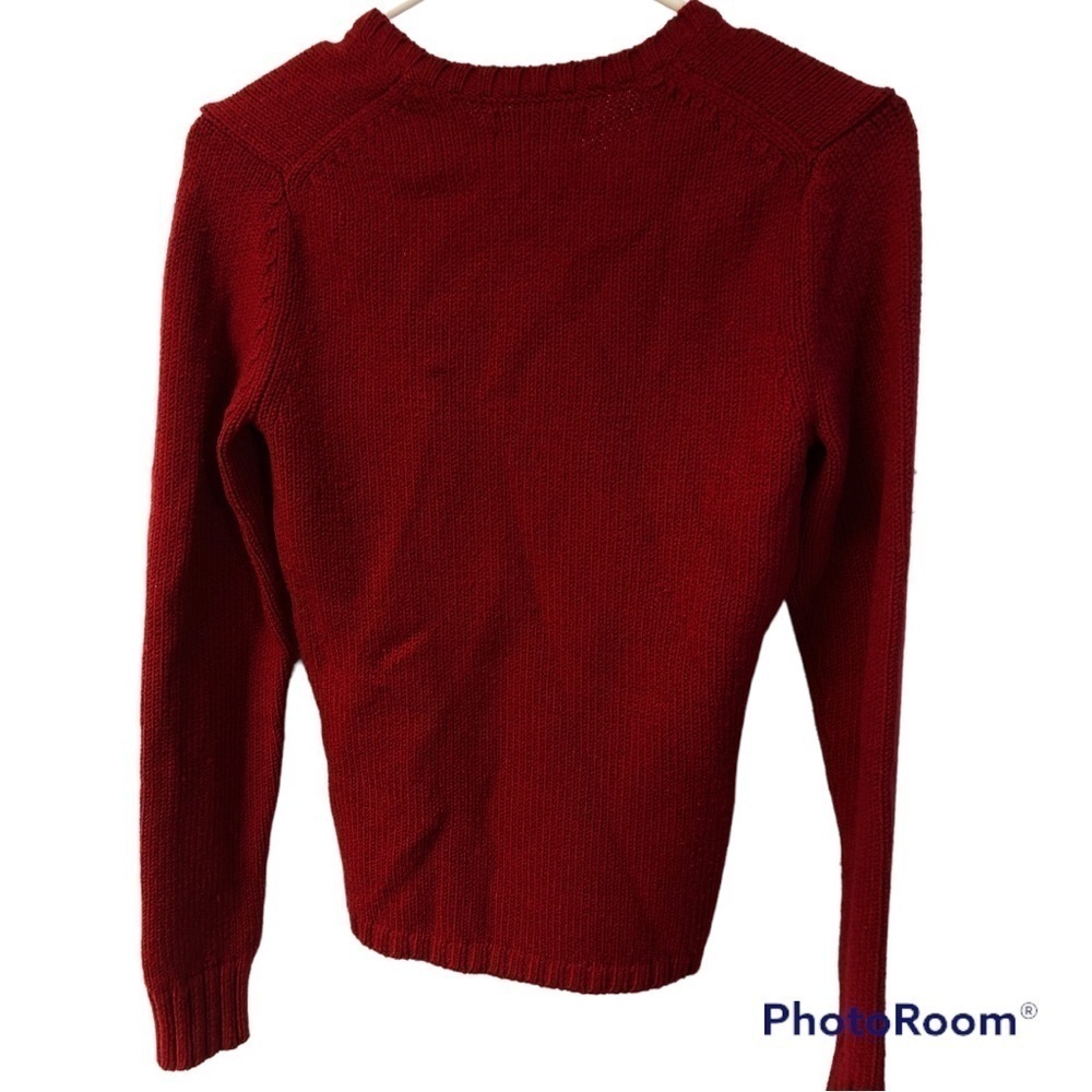 Banana Republic Red Merino Wool Sweater - Picture 2 of 5